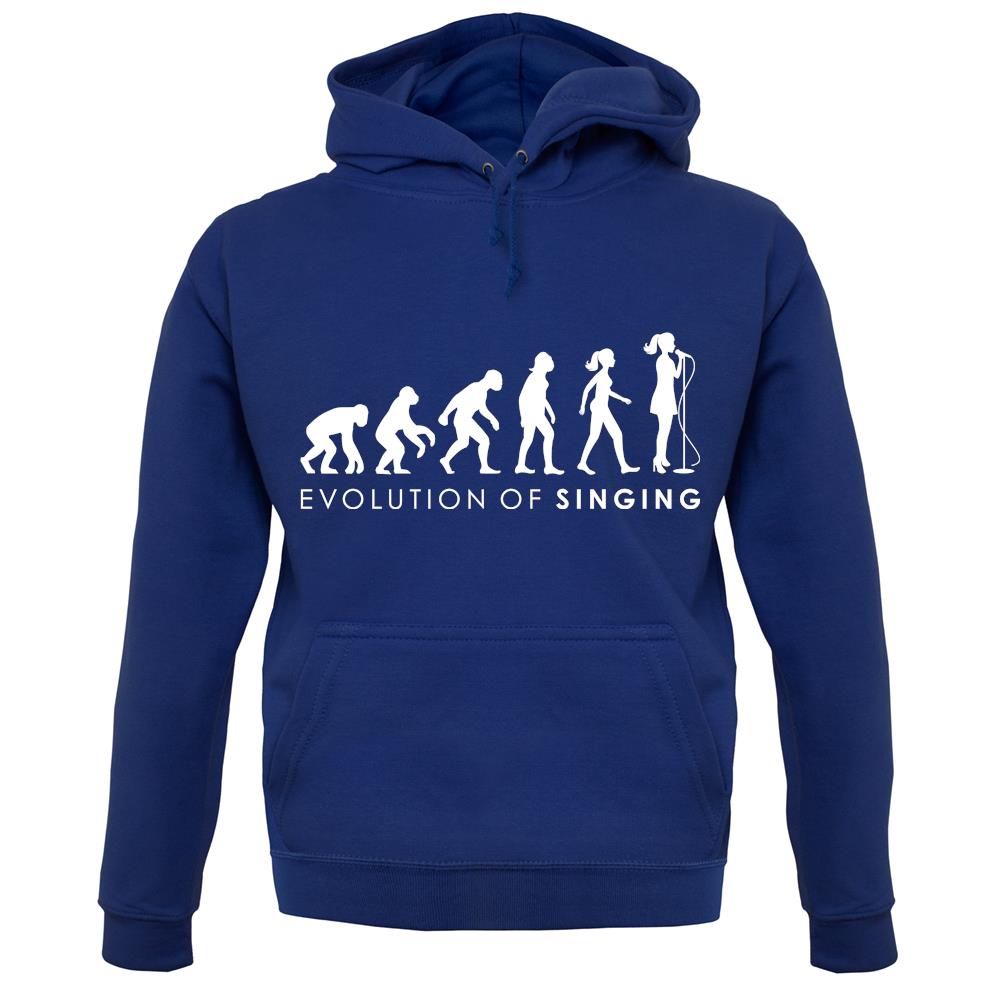 Evolution Of Woman Singing unisex hoodie Evolution Of Woman Singing unisex hoodie