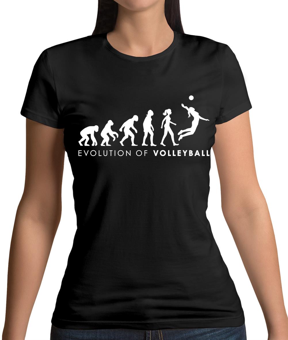 Evolution Of Woman Volleyball Womens T-Shirt Evolution Of Woman Volleyball Womens T-Shirt