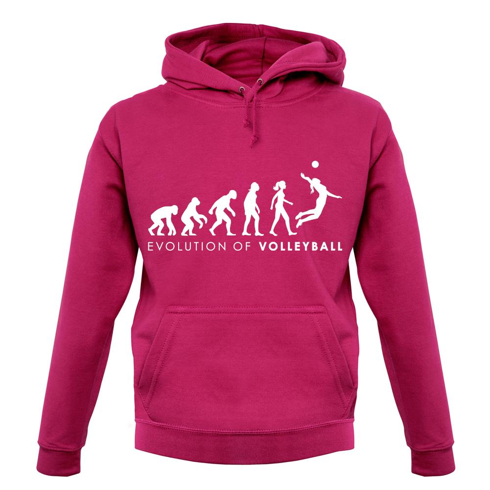 Evolution Of Woman Volleyball unisex hoodie Evolution Of Woman Volleyball unisex hoodie