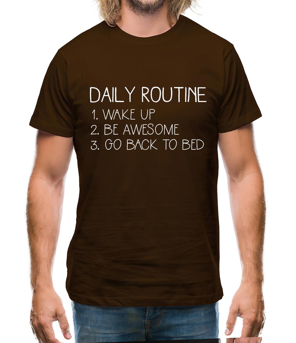 Daily Routine List Mens T-Shirt Daily Routine List Mens T-Shirt