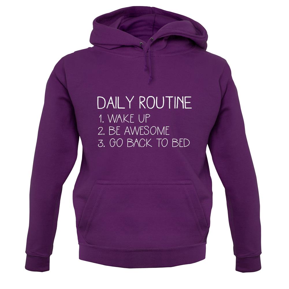 Daily Routine List Unisex Hoodie Daily Routine List Unisex Hoodie