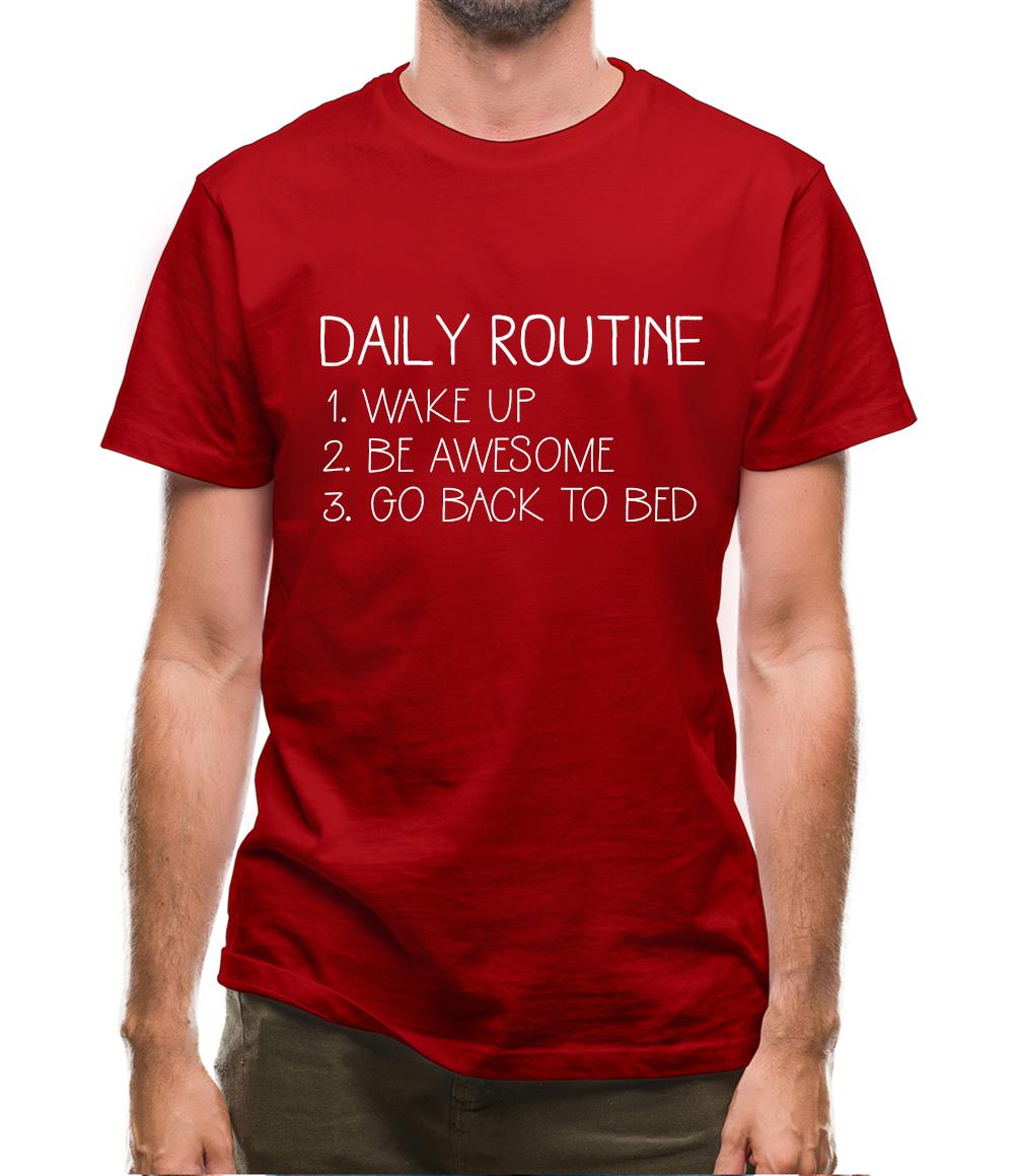 Daily Routine List Mens T-Shirt