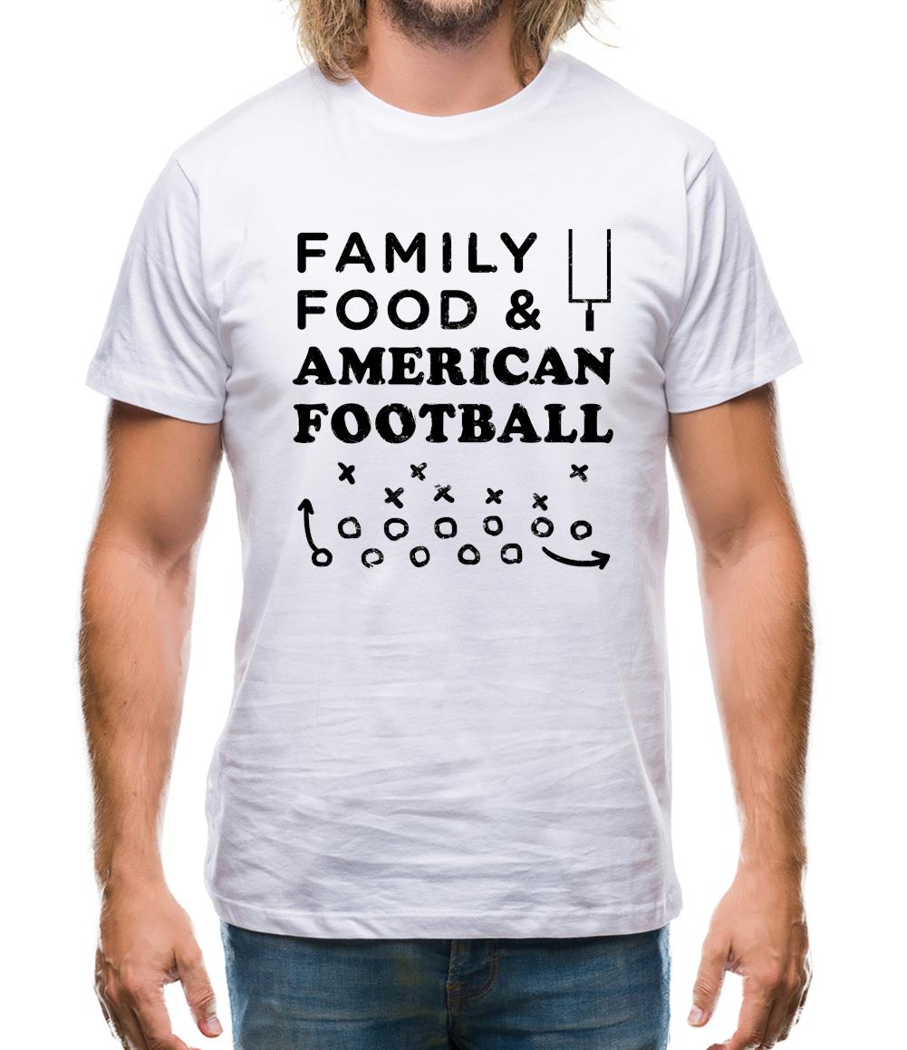 Family Food & American Football Mens T-Shirt Family Food & American Football Mens T-Shirt