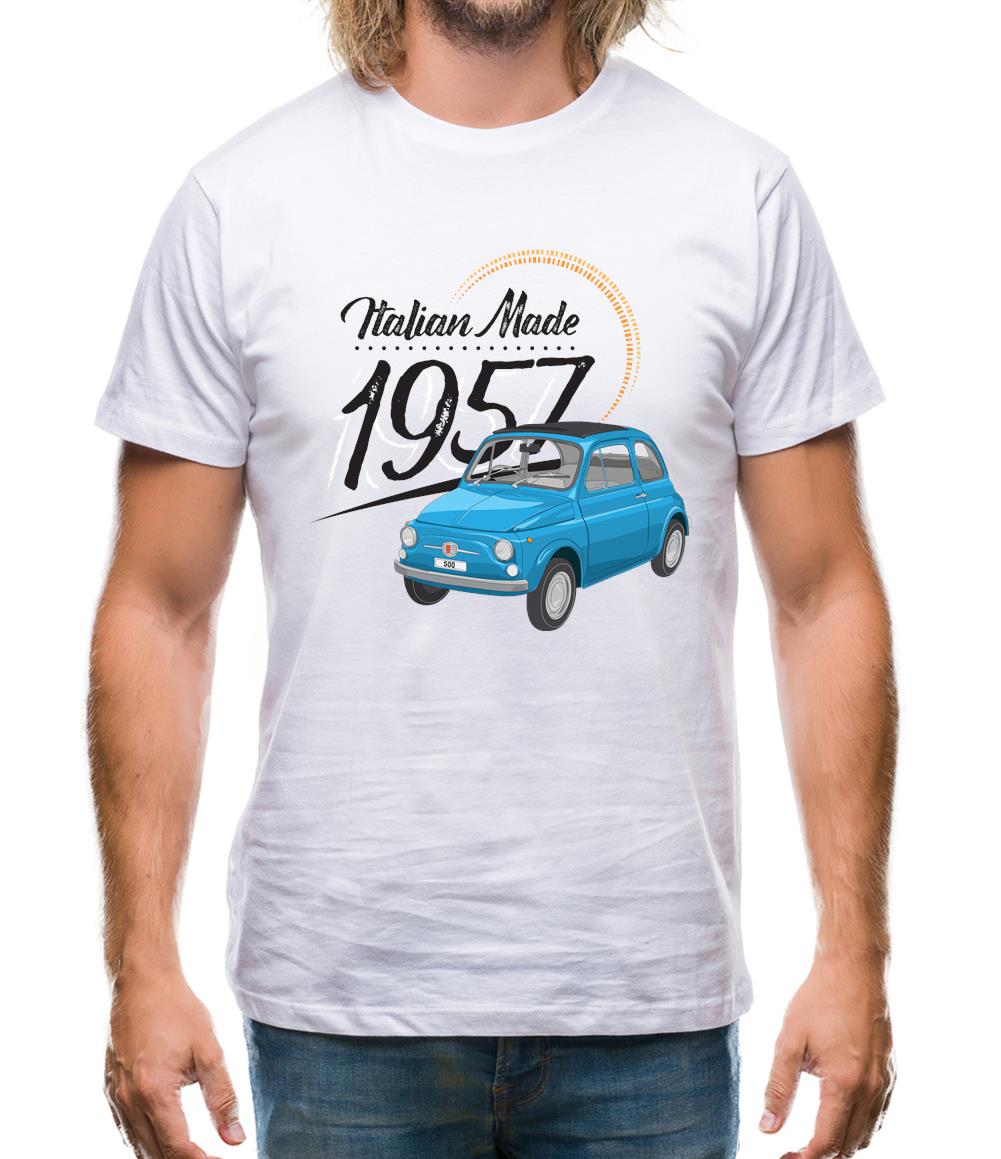 Italian Made 1957 - Fiat Mens T-Shirt Italian Made 1957 - Fiat Mens T-Shirt