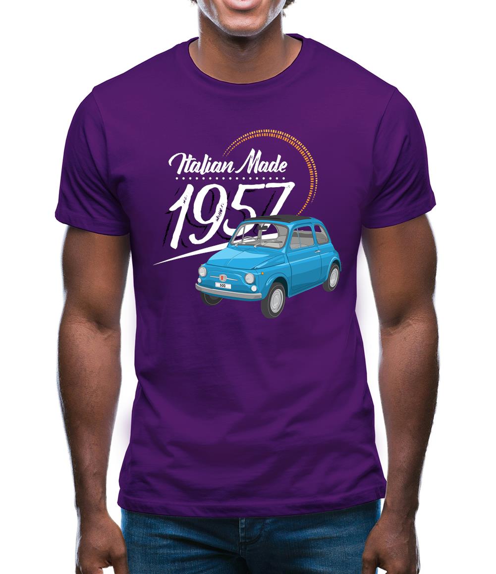 Italian Made 1957 - Fiat Mens T-Shirt Italian Made 1957 - Fiat Mens T-Shirt
