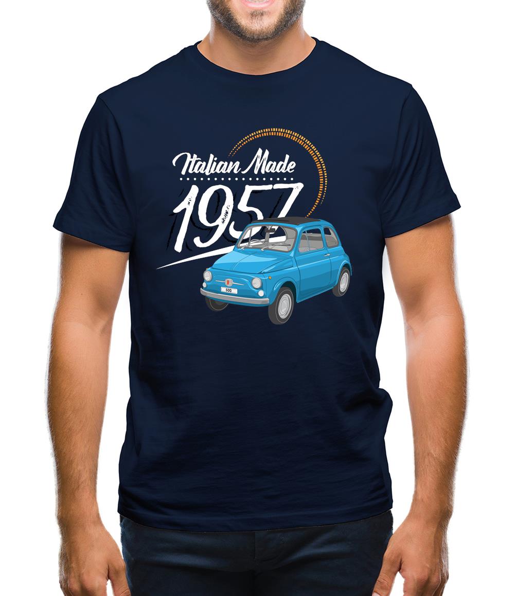 Italian Made 1957 - Fiat Mens T-Shirt Italian Made 1957 - Fiat Mens T-Shirt