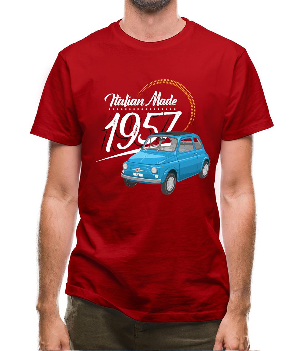 Italian Made 1957 - Fiat Mens T-Shirt Italian Made 1957 - Fiat Mens T-Shirt