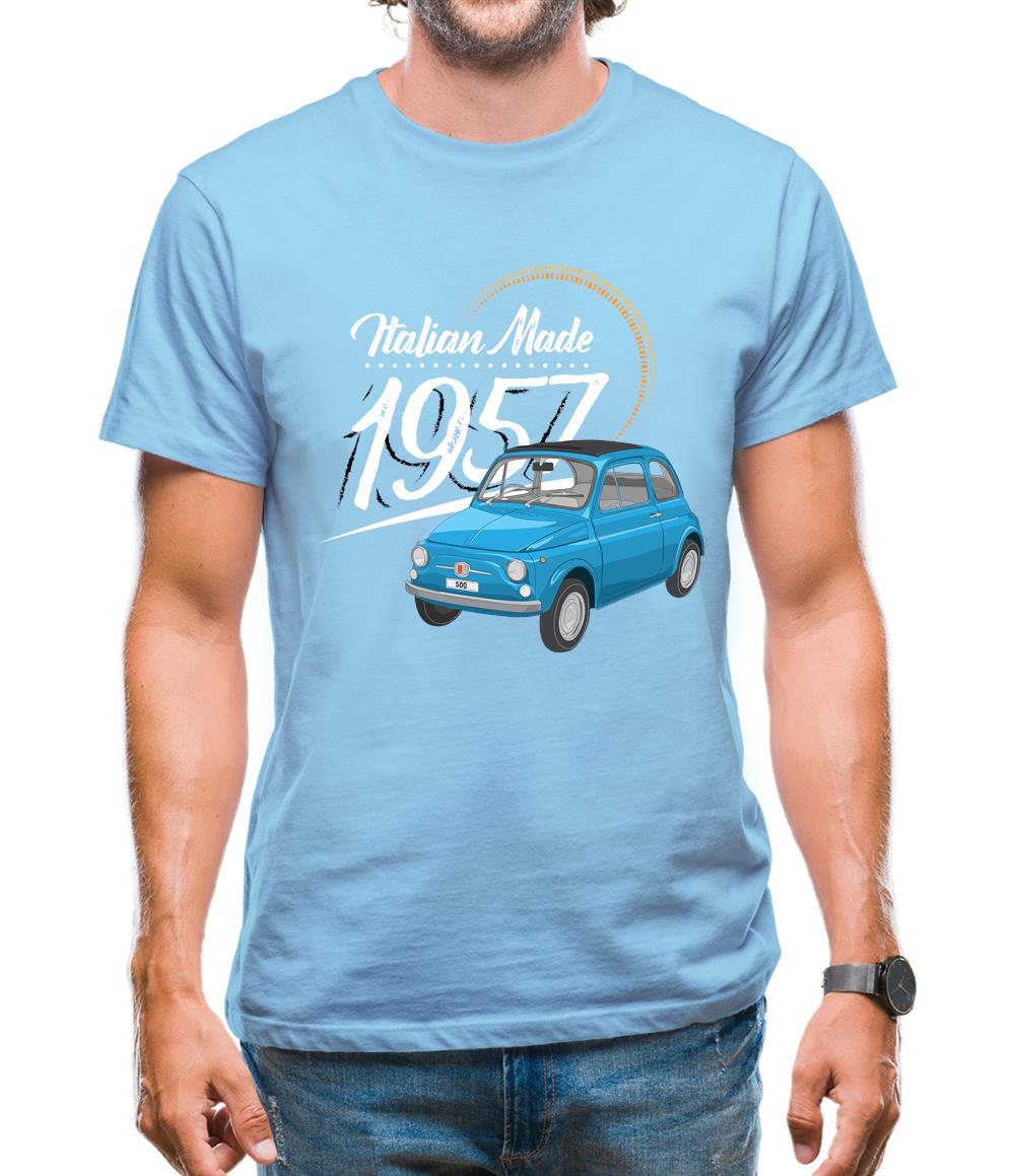 Italian Made 1957 - Fiat Mens T-Shirt Italian Made 1957 - Fiat Mens T-Shirt