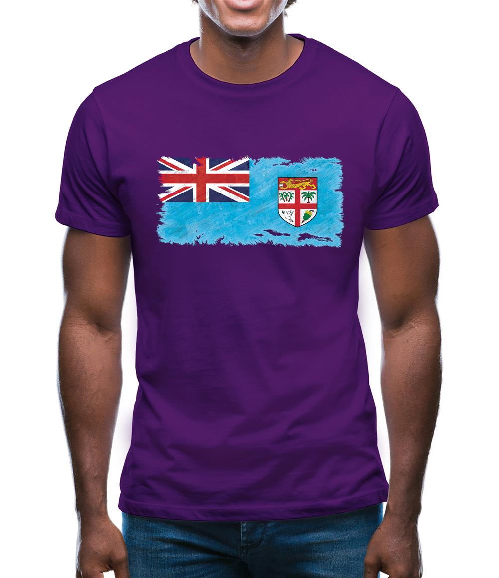 Fiji Grunge Style Flag Mens T-Shirt Fiji Grunge Style Flag Mens T-Shirt