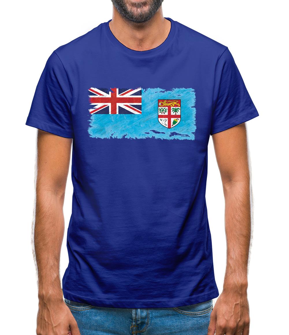 Fiji Grunge Style Flag Mens T-Shirt Fiji Grunge Style Flag Mens T-Shirt