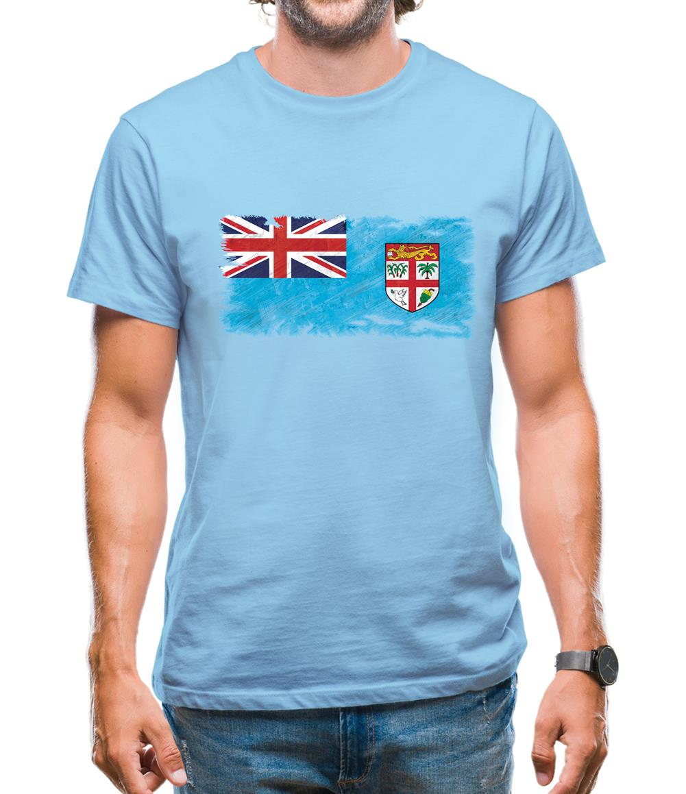 Fiji Grunge Style Flag Mens T-Shirt Fiji Grunge Style Flag Mens T-Shirt