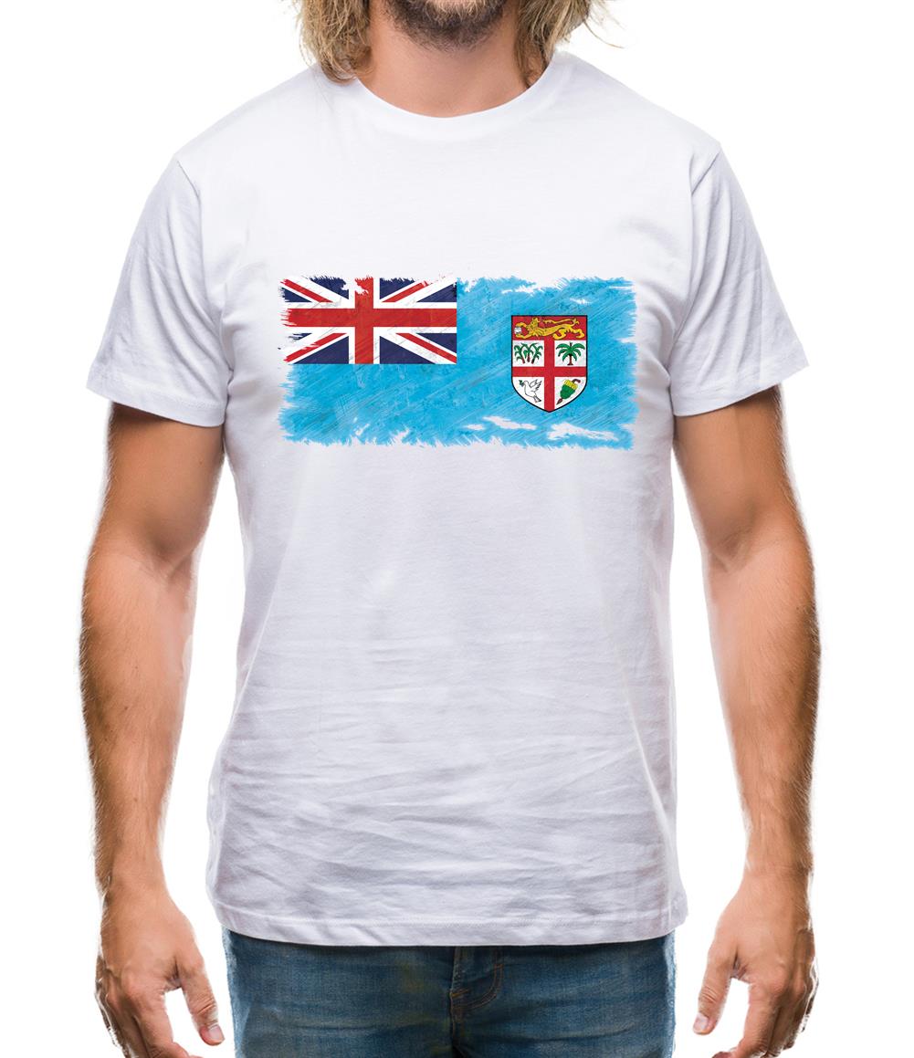 Fiji Grunge Style Flag Mens T-Shirt Fiji Grunge Style Flag Mens T-Shirt