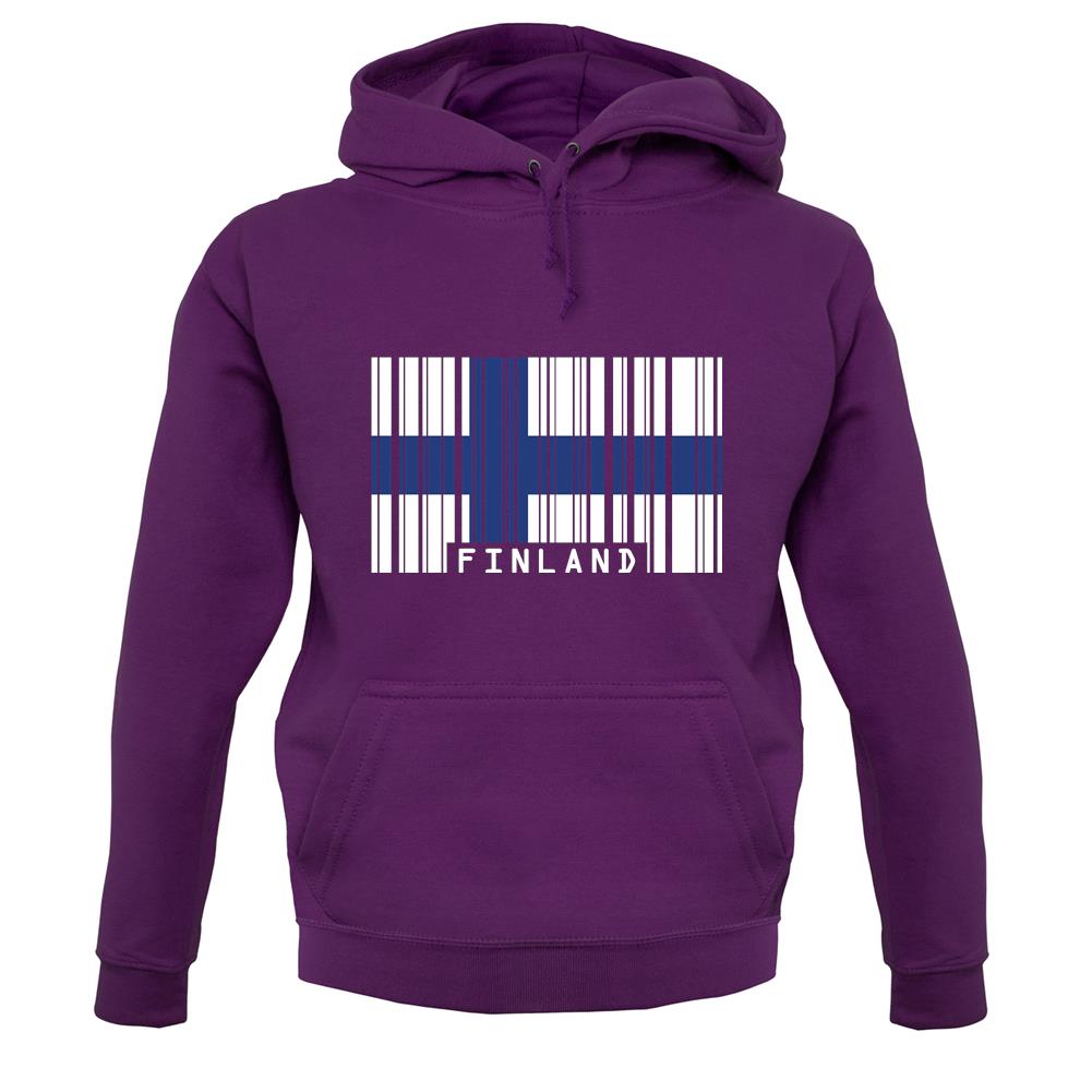 Finland Barcode Style Flag unisex hoodie Finland Barcode Style Flag unisex hoodie