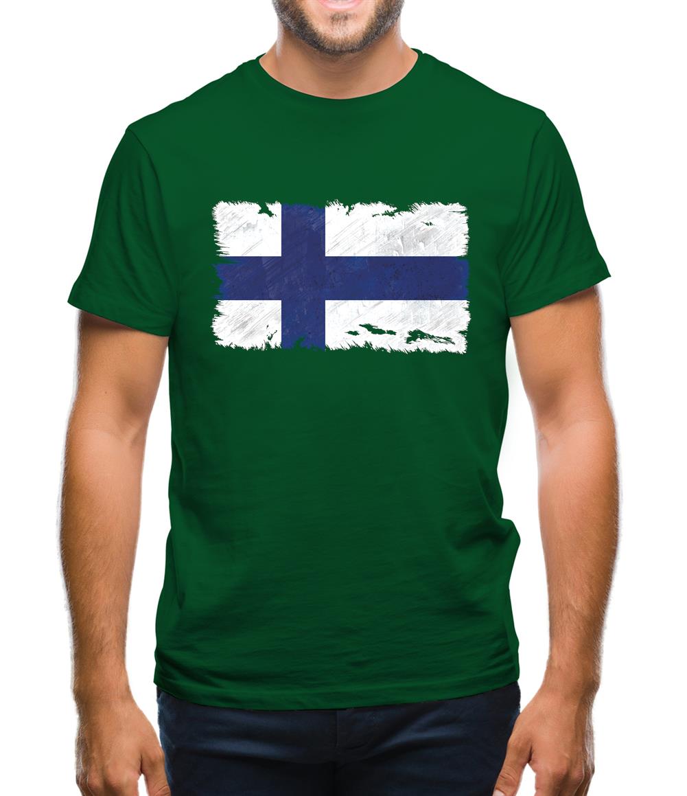 Finland Grunge Style Flag Mens T-Shirt Finland Grunge Style Flag Mens T-Shirt