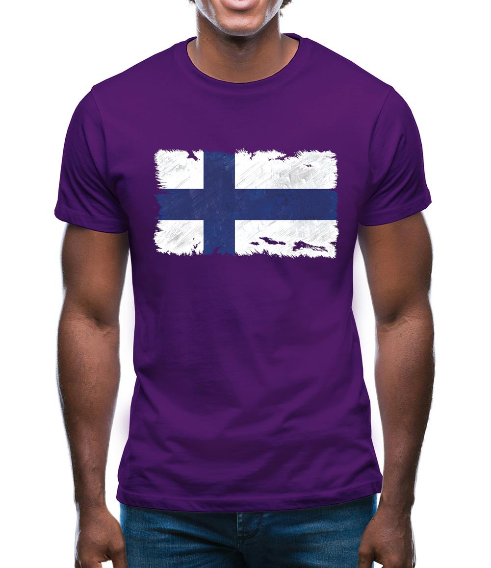 Finland Grunge Style Flag Mens T-Shirt Finland Grunge Style Flag Mens T-Shirt