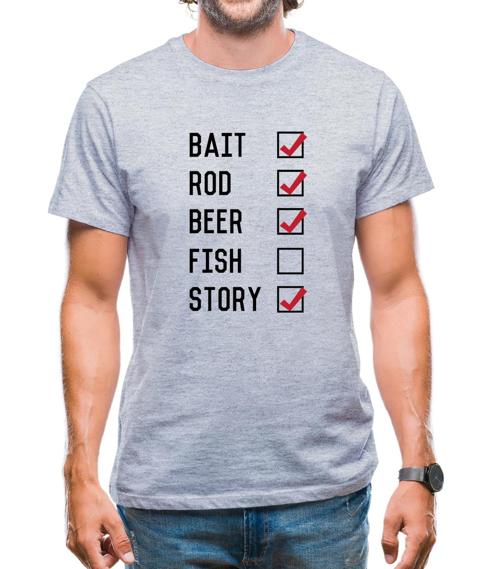 Fishing Checklist Mens T-Shirt Fishing Checklist Mens T-Shirt
