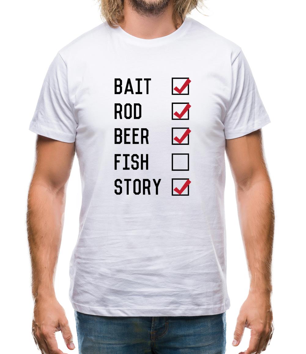 Fishing Checklist Mens T-Shirt Fishing Checklist Mens T-Shirt