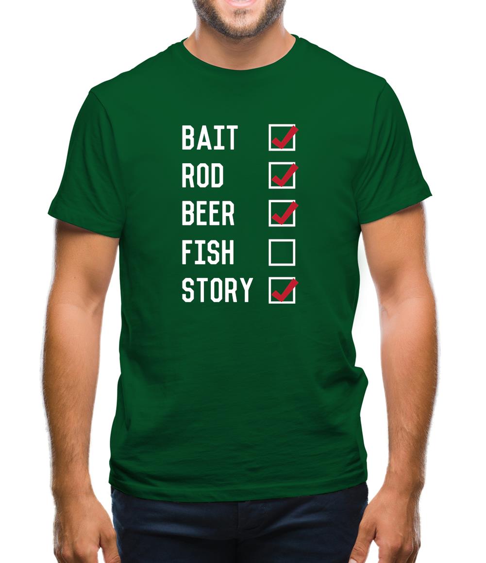 Fishing Checklist Mens T-Shirt Fishing Checklist Mens T-Shirt