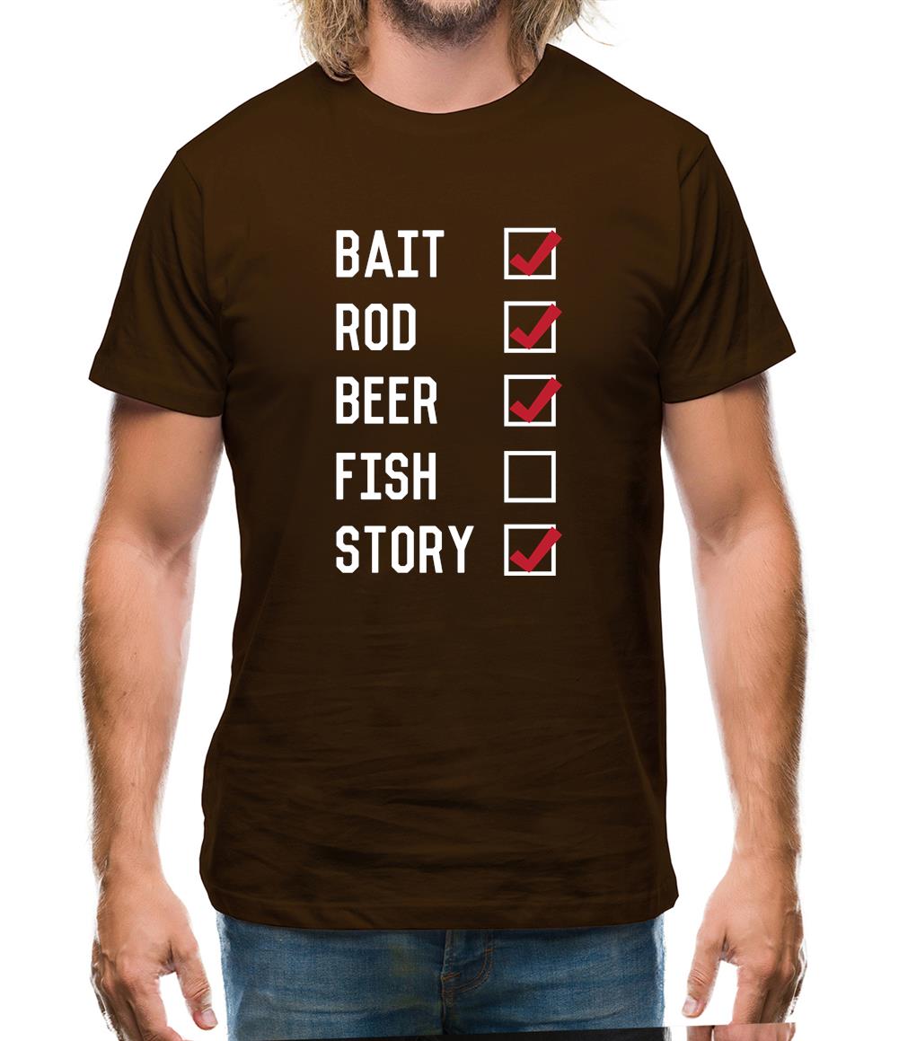 Fishing Checklist Mens T-Shirt Fishing Checklist Mens T-Shirt
