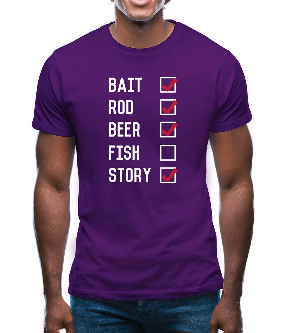 Fishing Checklist Mens T-Shirt