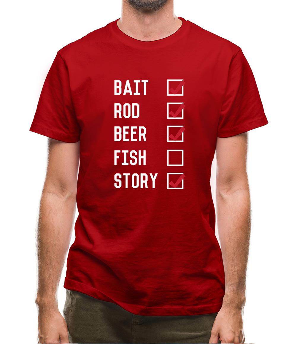 Fishing Checklist Mens T-Shirt Fishing Checklist Mens T-Shirt