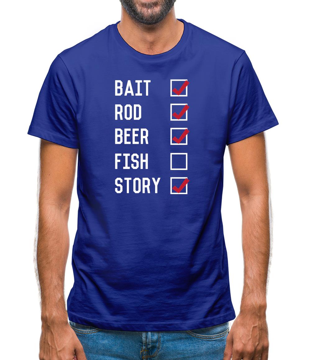 Fishing Checklist Mens T-Shirt Fishing Checklist Mens T-Shirt