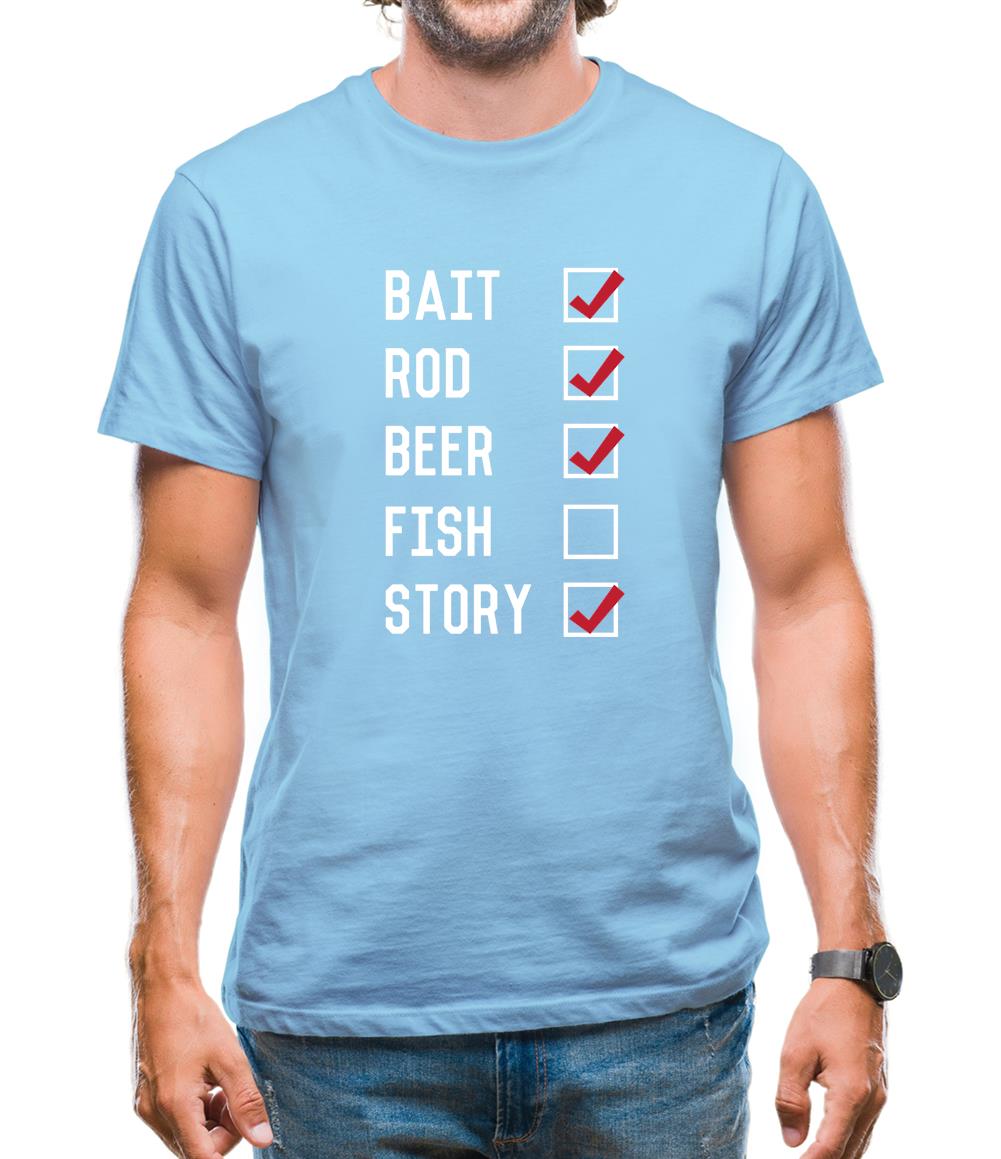Fishing Checklist Mens T-Shirt Fishing Checklist Mens T-Shirt
