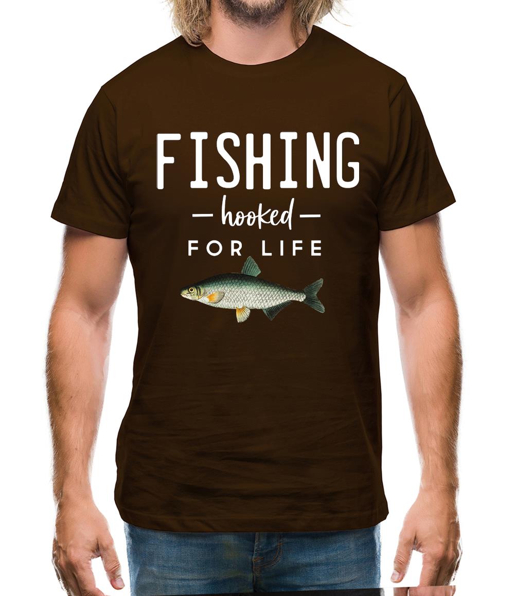 Fishing Hooked For Life Mens T-Shirt Fishing Hooked For Life Mens T-Shirt