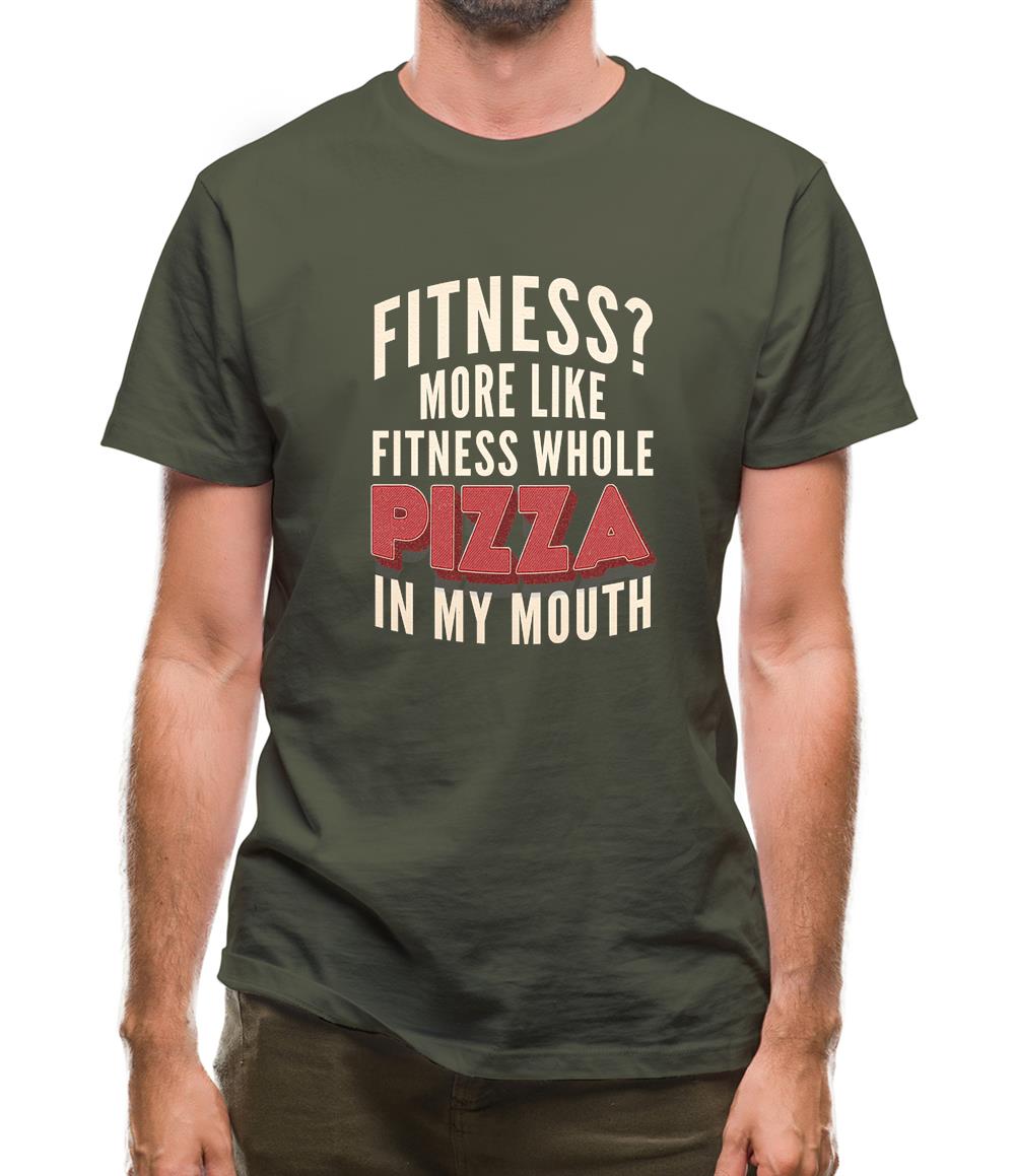 Fitness Pizza In My Mouth Mens T-Shirt Fitness Pizza In My Mouth Mens T-Shirt