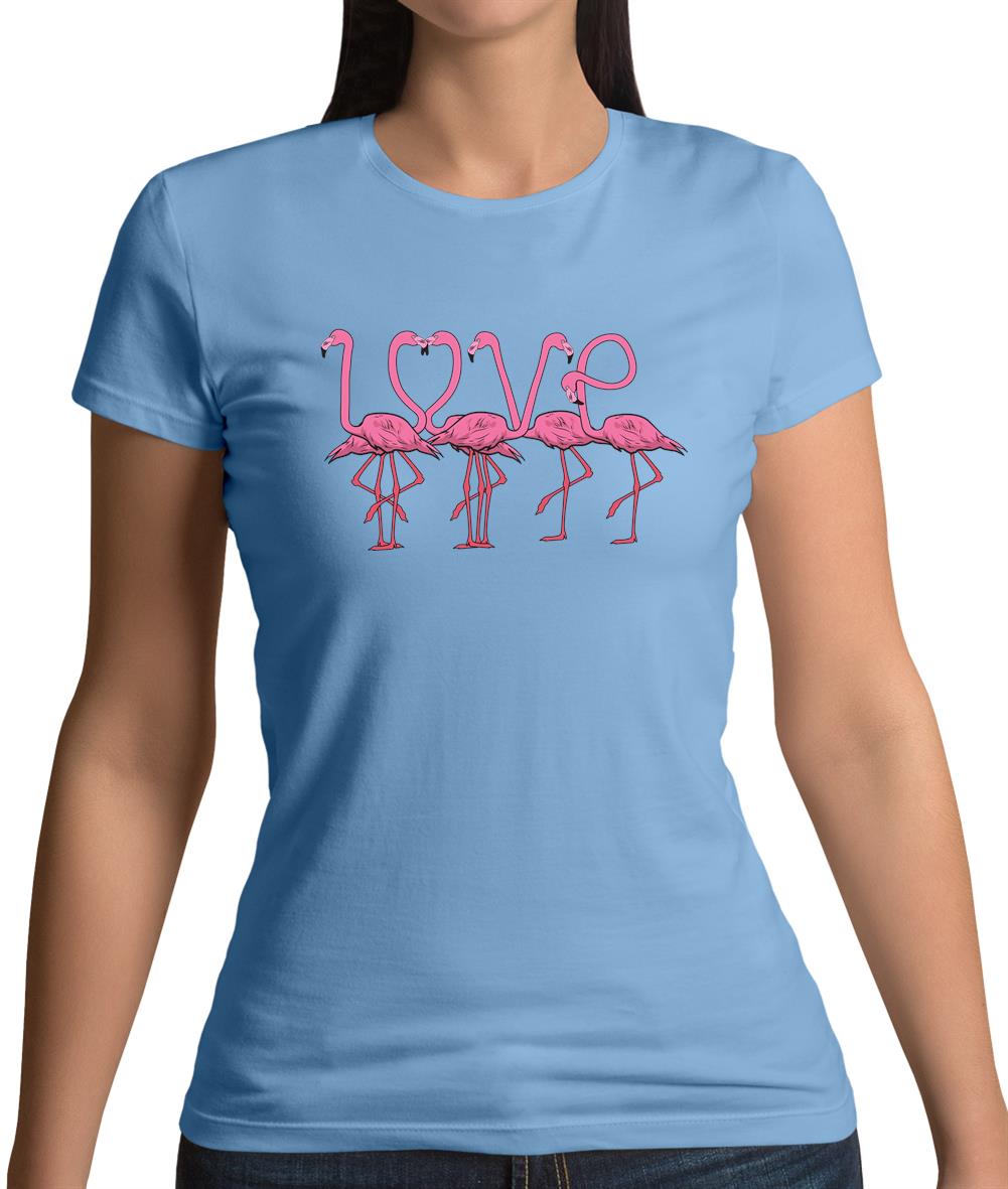 Flamingo Love Womens T-Shirt Flamingo Love Womens T-Shirt
