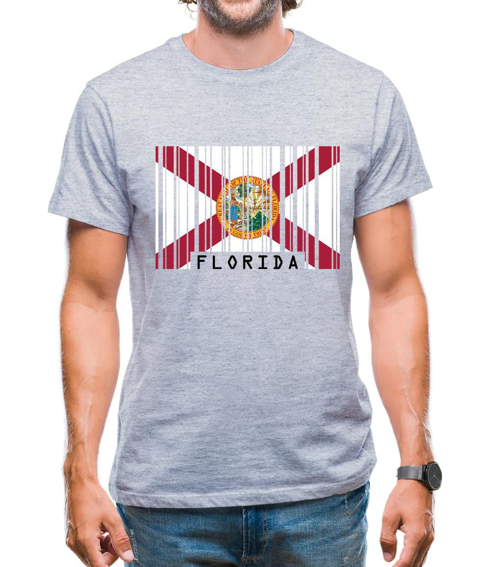 Florida Barcode Style Flag Mens T-Shirt Florida Barcode Style Flag Mens T-Shirt