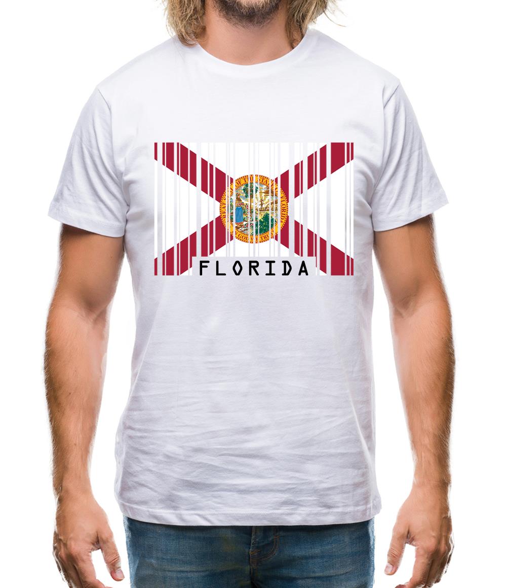 Florida Barcode Style Flag Mens T-Shirt Florida Barcode Style Flag Mens T-Shirt