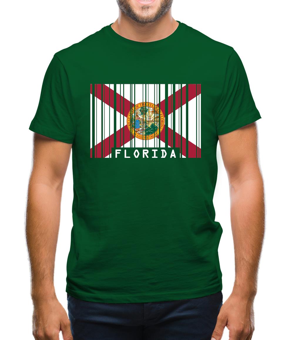 Florida Barcode Style Flag Mens T-Shirt Florida Barcode Style Flag Mens T-Shirt