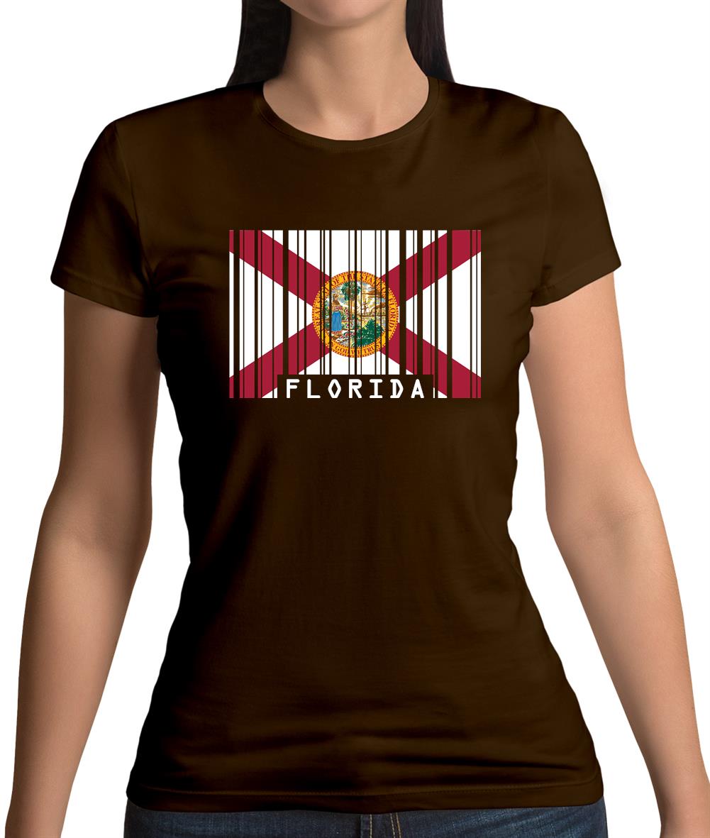 Florida Barcode Style Flag Womens T-Shirt Florida Barcode Style Flag Womens T-Shirt
