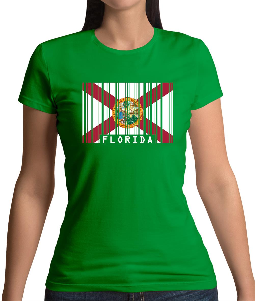 Florida Barcode Style Flag Womens T-Shirt Florida Barcode Style Flag Womens T-Shirt