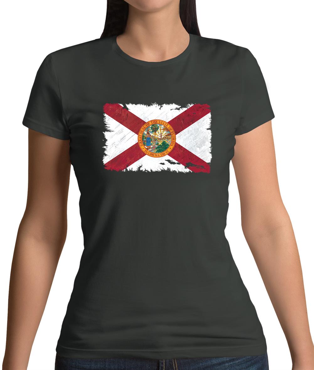 Florida Grunge Style Flag Womens T-Shirt Florida Grunge Style Flag Womens T-Shirt