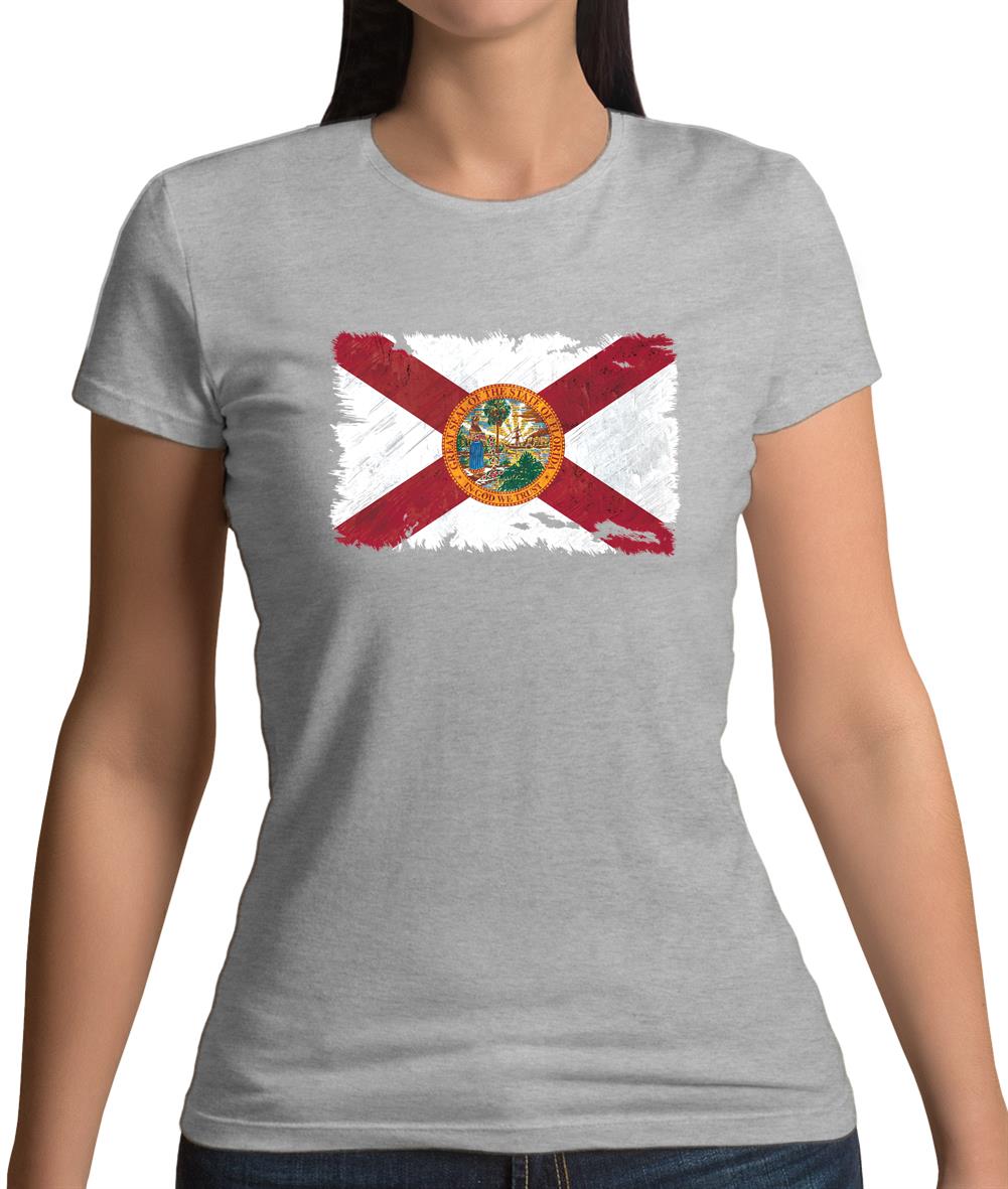 Florida Grunge Style Flag Womens T-Shirt Florida Grunge Style Flag Womens T-Shirt