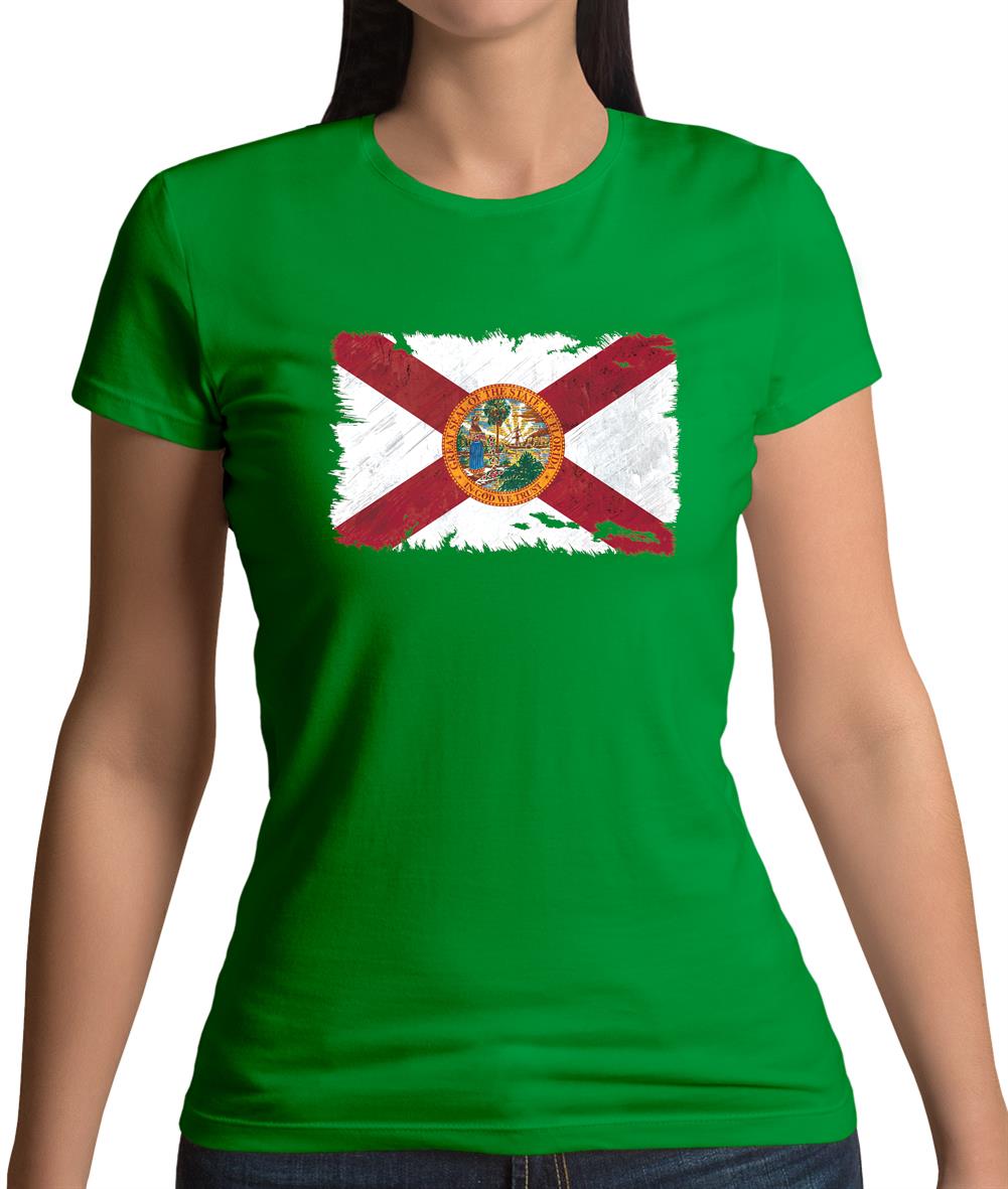 Florida Grunge Style Flag Womens T-Shirt Florida Grunge Style Flag Womens T-Shirt