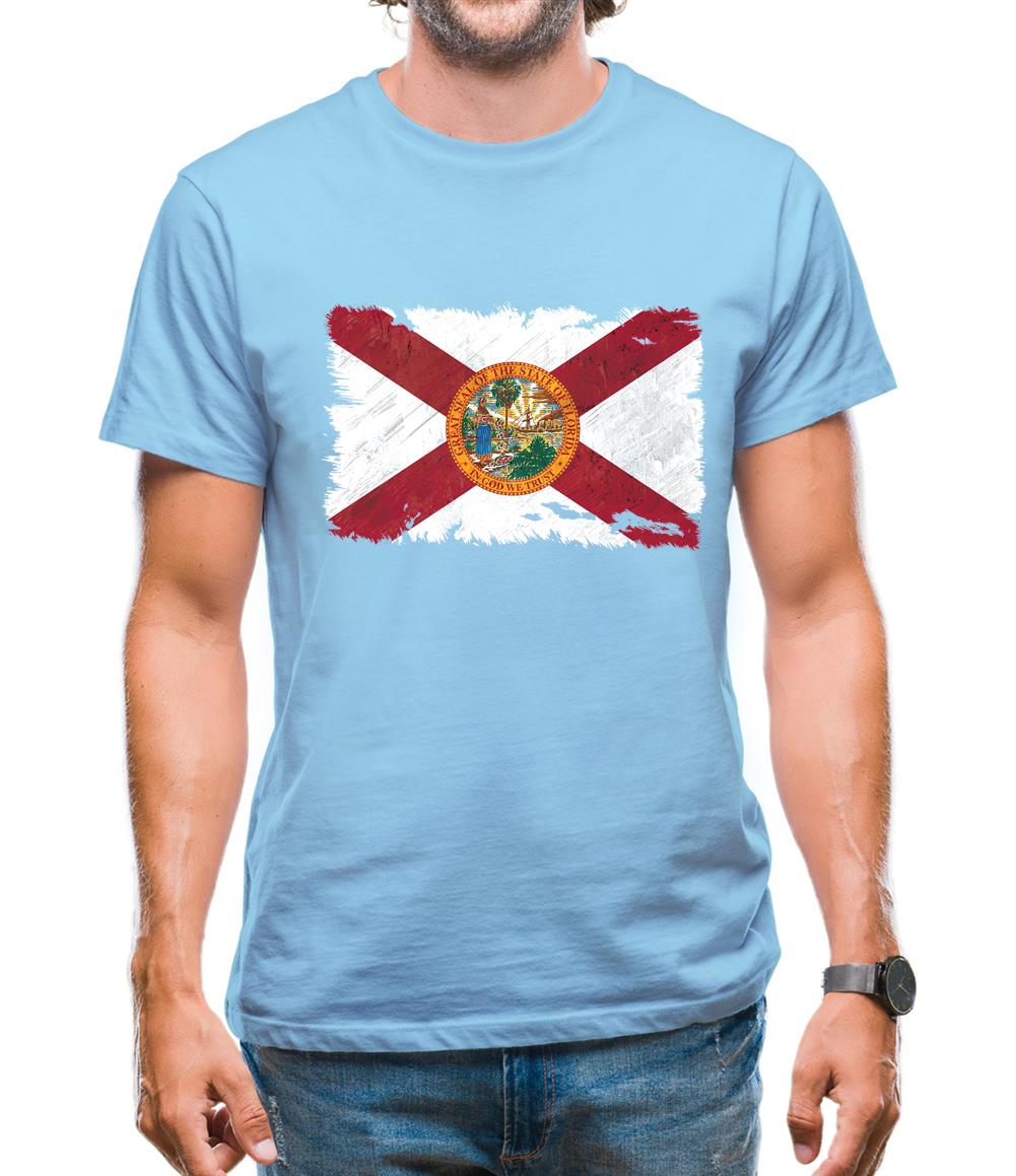 Florida Grunge Style Flag Mens T-Shirt Florida Grunge Style Flag Mens T-Shirt