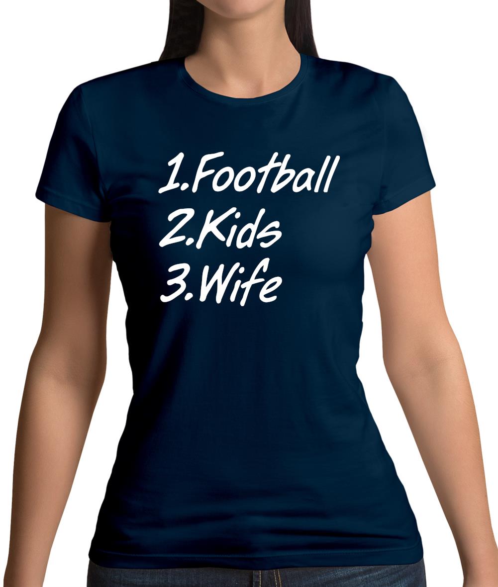 Football Kids Wife Womens T-Shirt Football Kids Wife Womens T-Shirt