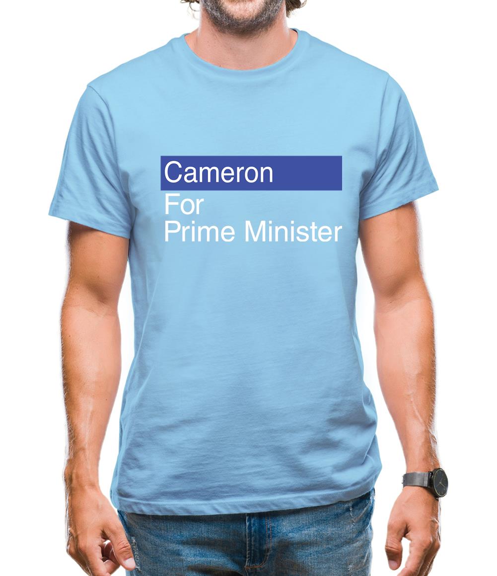 Cameron For Prime Minister Mens T-Shirt Cameron For Prime Minister Mens T-Shirt