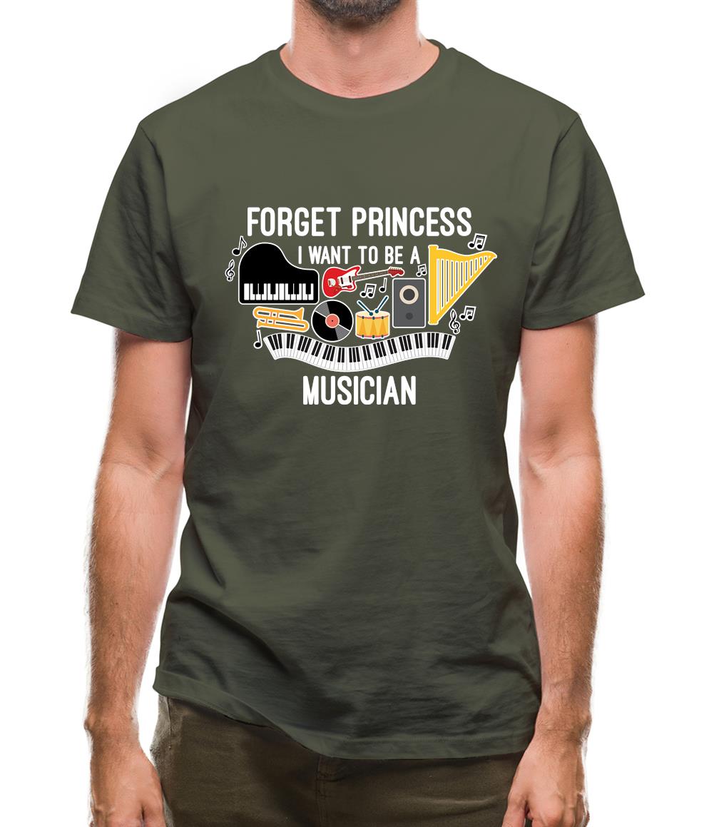 Forget Princess Musician Mens T-Shirt Forget Princess Musician Mens T-Shirt
