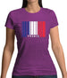France Barcode Style Flag Womens T-Shirt France Barcode Style Flag Womens T-Shirt