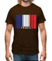 France Barcode Style Flag Mens T-Shirt France Barcode Style Flag Mens T-Shirt