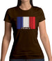 France Barcode Style Flag Womens T-Shirt France Barcode Style Flag Womens T-Shirt