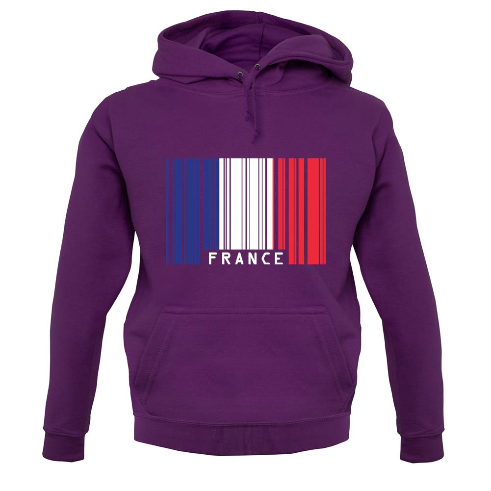France Barcode Style Flag unisex hoodie France Barcode Style Flag unisex hoodie