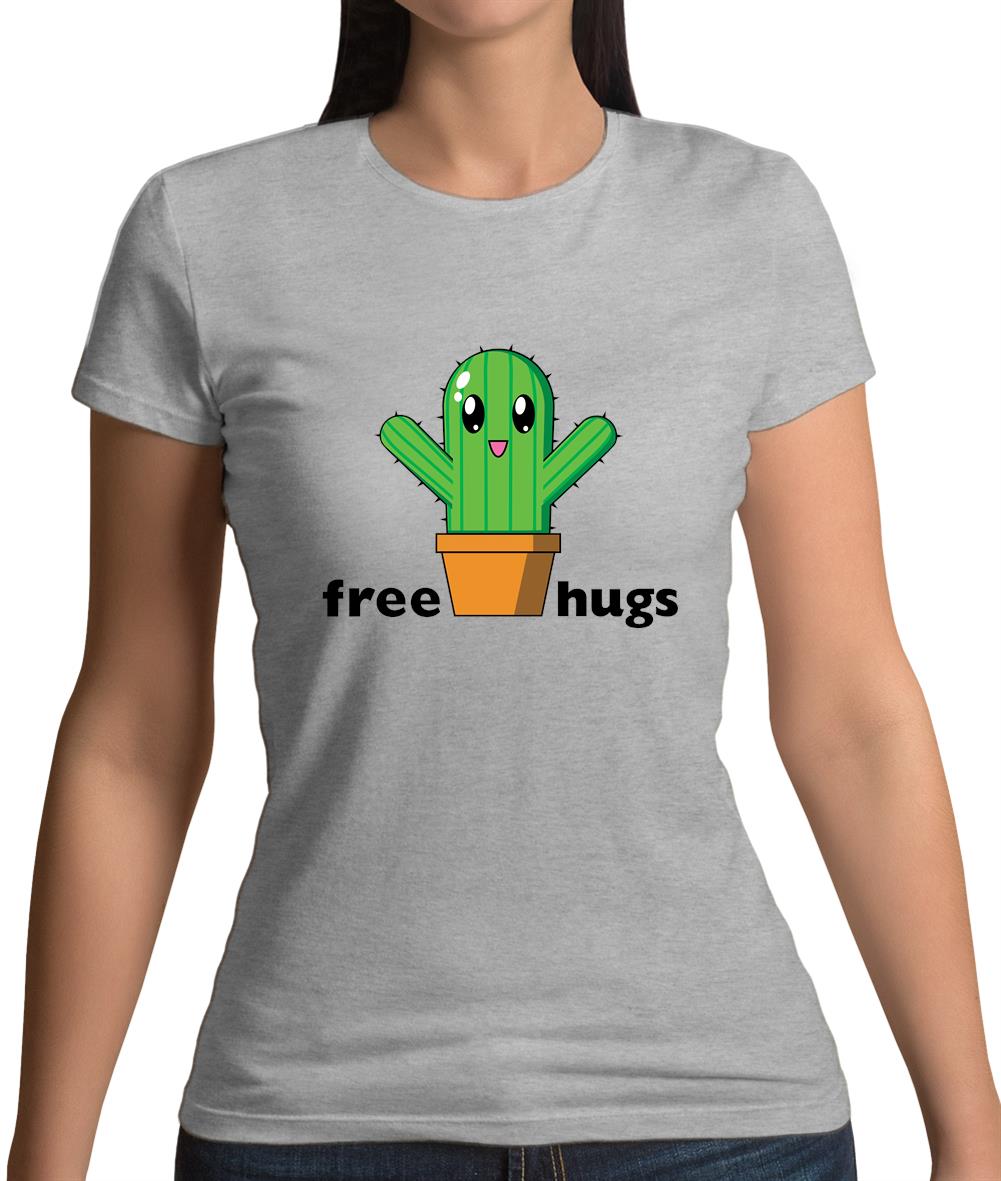 Free Cactus Hugs Womens T-Shirt Free Cactus Hugs Womens T-Shirt