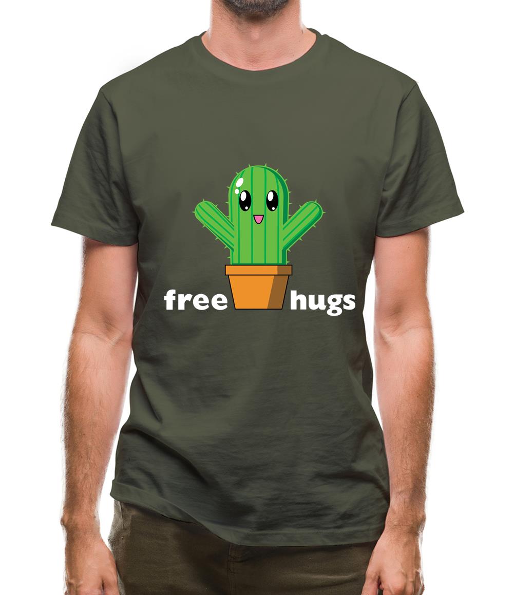 Free Cactus Hugs Mens T-Shirt Free Cactus Hugs Mens T-Shirt
