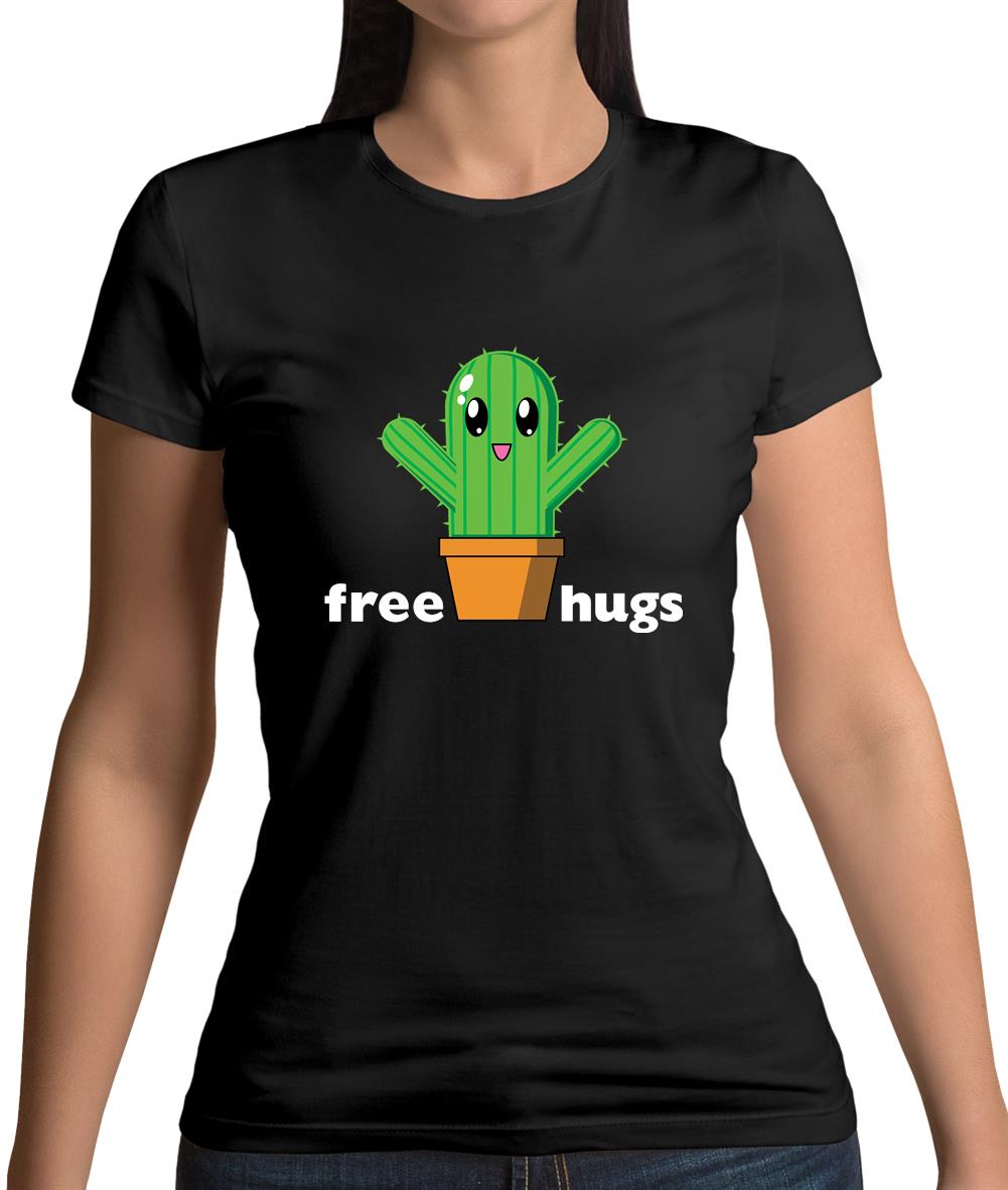 Free Cactus Hugs Womens T-Shirt Free Cactus Hugs Womens T-Shirt