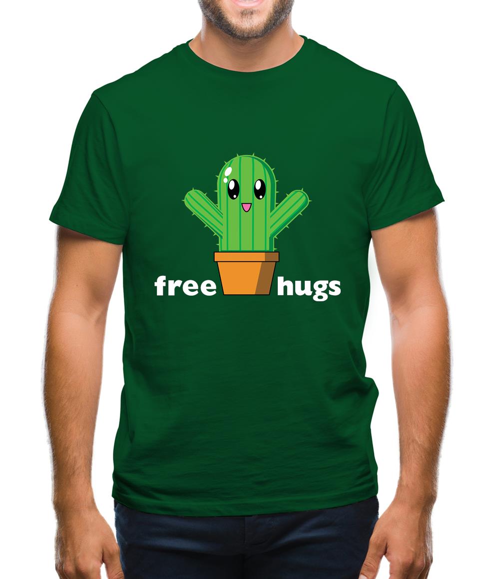 Free Cactus Hugs Mens T-Shirt Free Cactus Hugs Mens T-Shirt